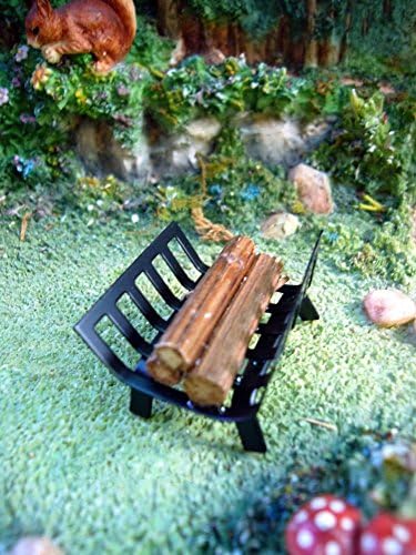 YOTE Miniature Fireplace Base with Logs 61085 Dollhouse Fairy Garden Diorama
