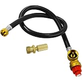MENSI Portable Camping Stove Replacement Propane Butane Regulator with 27.5&rdquo; Hose with Thread Converter Fits for 𝐆𝐚𝐬 𝐎𝐧𝐞 𝐆𝐒-𝟑𝟒𝟎𝟎𝐏 𝐏𝐨𝐫𝐭𝐚𝐛𝐥𝐞 𝐒𝐭𝐨𝐯𝐞