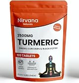 Nirvana Naturals Turmeric Tablets 2500mg with Ginger Black Pepper 120 view 7