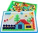 VidaToy 296 Pcs Mushroom Nails Peg Puzzles Jigsaw Puzzle Creative Mosaic Pegboard Educational Toys (Random Colors)