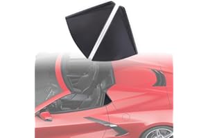 CHEAYAR Rear Side Window Louver Cover Trim Compatible with Corvette C8 Stingray 2020-2023, ABS Plastic Carbon Fiber Pattern Rear Quarter Window Cover Trim C8 Accessories (Matte Black)