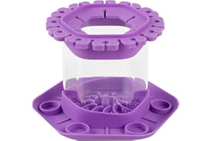 YOYOWY Paint Brush Cleaner, Paint Brush Cleaner Tool with Brushes Holder for Kids,Paint Brush Cleaner Rinse Cup for Acrylic,Watercolor, Art Paint, Acrylic Painting (Purple)