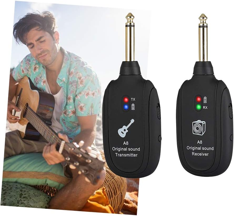 Système Guitare Sans Fil 2,4 GHz - Émetteur/Récepteur Rechargeable | Portée 30 M, Pour Guitare/Basse