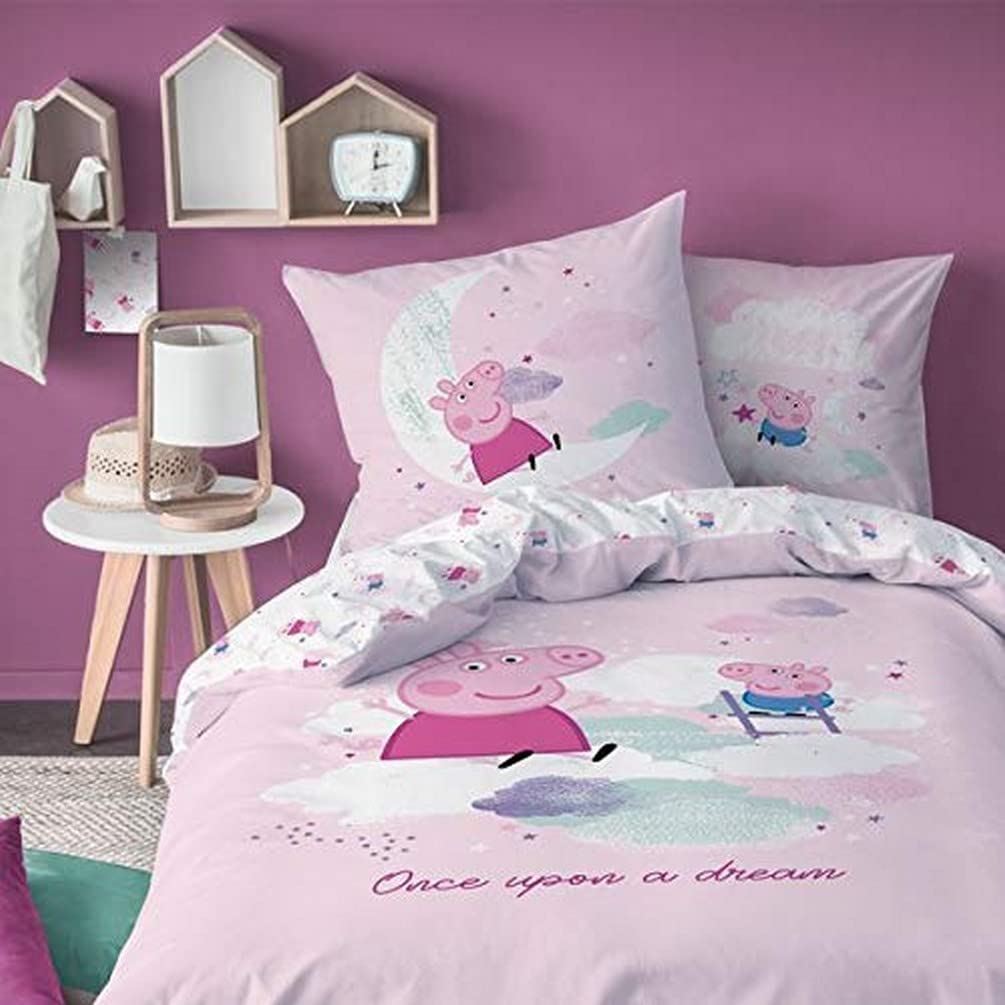 Peppa Pig Dream Bedding Set Duvet Cover 140 x 200 cm + Pillowcase 63 x 63 cm 100% Cotton