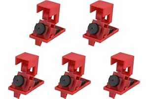 HiLKCO Circuit Breaker Lockout Device 120/277 Clamp-on Single Pole Breaker, Loto Station Safety Lockout Tagout Kit OSHA Compliant, Small 5PCS