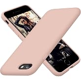 Cordking Designed for iPhone SE Case 2022/2020/iPhone 7/iPhone 8 Case | Silicone Ultra Slim Shockproof Protective Phone Case with [Soft Anti-Scratch Microfiber Lining], 4.7 inch, Pinksand
