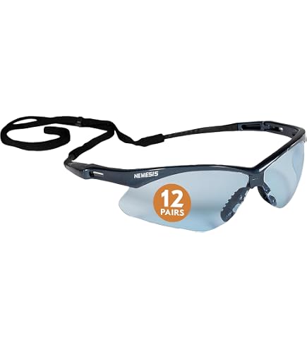 Amazon.com: KleenGuard Nemesis Safety Glasses, Red Frame, Smoke