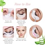 URAQT Eye Gel Pads 50 Pairs with 10 Eyelash Brushes Pink Pro Salon view 5
