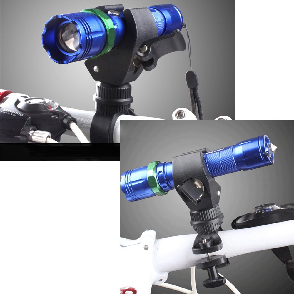 MyArmor Universal Bike Torch Clip Bicycle Cycling Handlebar / Front Rear Wheel Bar / Front Light Bracket Flashlight Holder Stand
