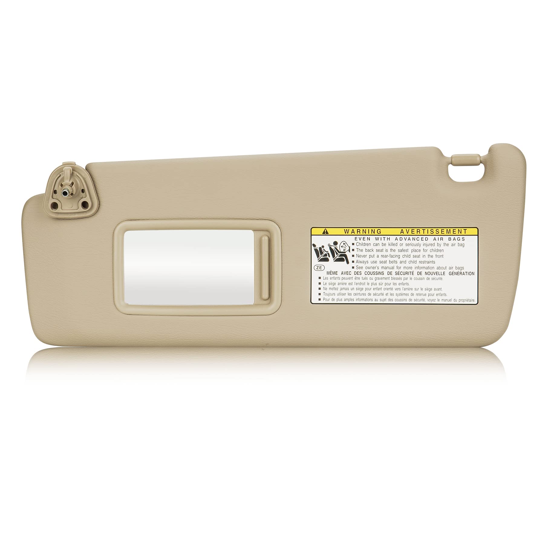 Photo 1 of TadaMark Left Driver Side Sun Visor Fit for Toyota Highlander 2004 2005 2006 2007 Beige Without Light Replace # 74320-48260-A0