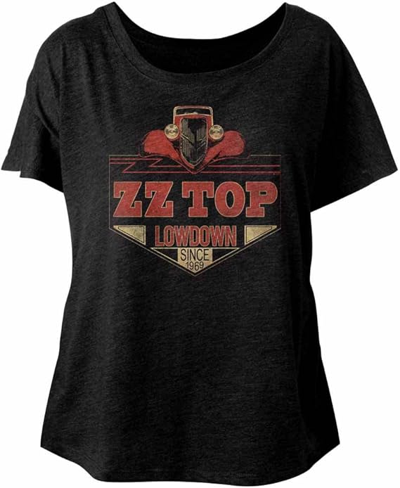 Zz Top Womens Lowdown Triblend Dolman TShirt Clothing