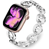 Dhwazz Women Band for Apple Watch Series 11 10 42mm, Stainless Steel Watchband Jewelry Strap for iWatch SE 3 2 1 Series 9 8 7 6 5 4 3 2 1 41mm 40mm 38mm