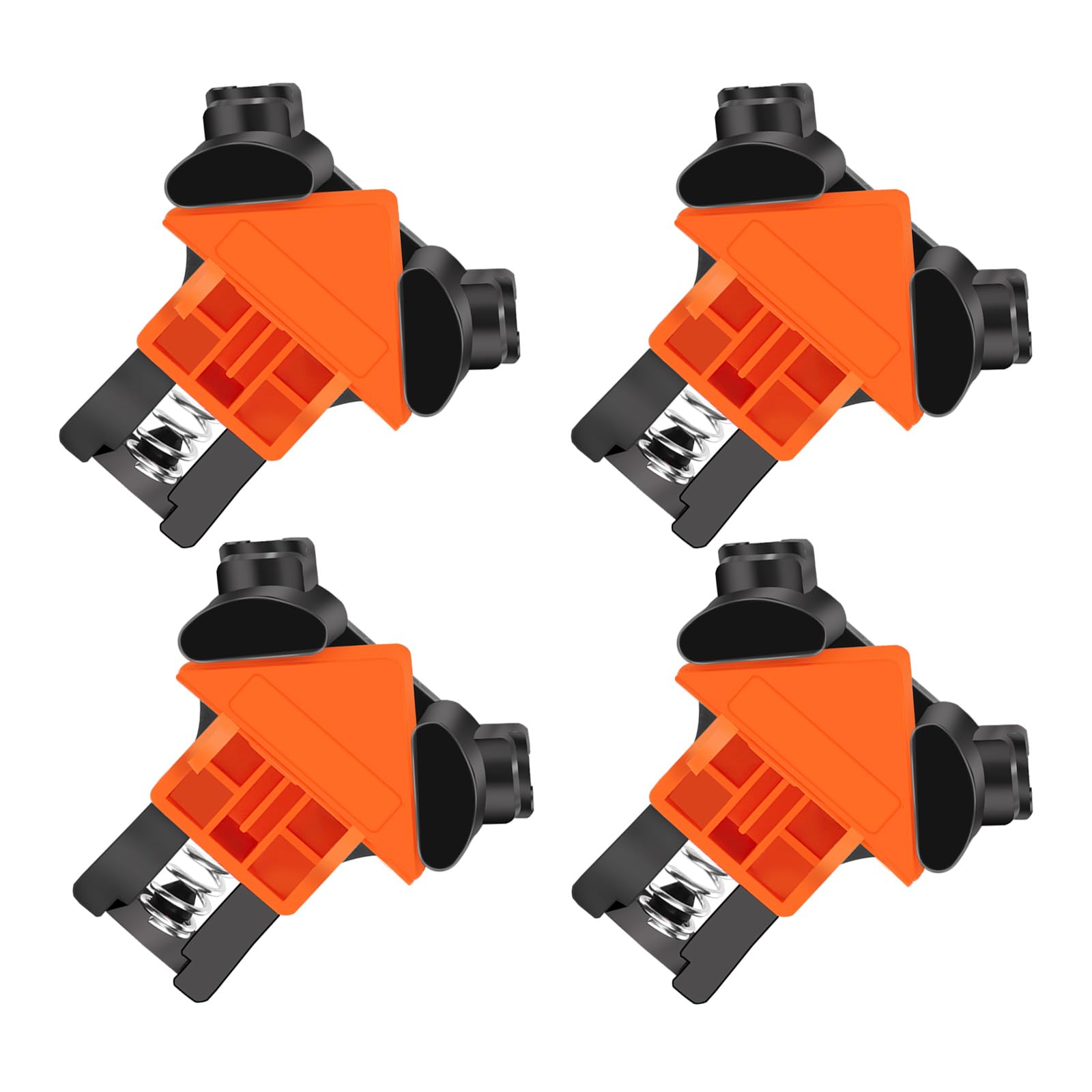 Photo 1 of 4 Pack Corner Clamp for Woodworking, 90 Degree Right Angle Clamp, Light-Duty Single Handle Wood Clamps, Adjustable Spring Loaded Woodworking Clamp, Frame Cabinet Wood Tools Accessories