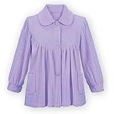 Collections EtcEtc Soft Fleece Button Down Bed Jacket with Pockets - Comfy Flattering Fit Over Pajamas or Nightgown