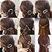 Jaciya 14pcs Minimalist Dainty Hair Clips Gold Hollow Geometric Alloy Hairpin Hair Clamps,Circle,Triangle and Moon Multiple Pattern for Women (Gold)