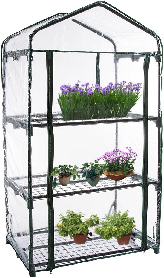 SELUXU Mini Greenhouse Cover, Small Plant Greenhouses Cover, 3 Tier