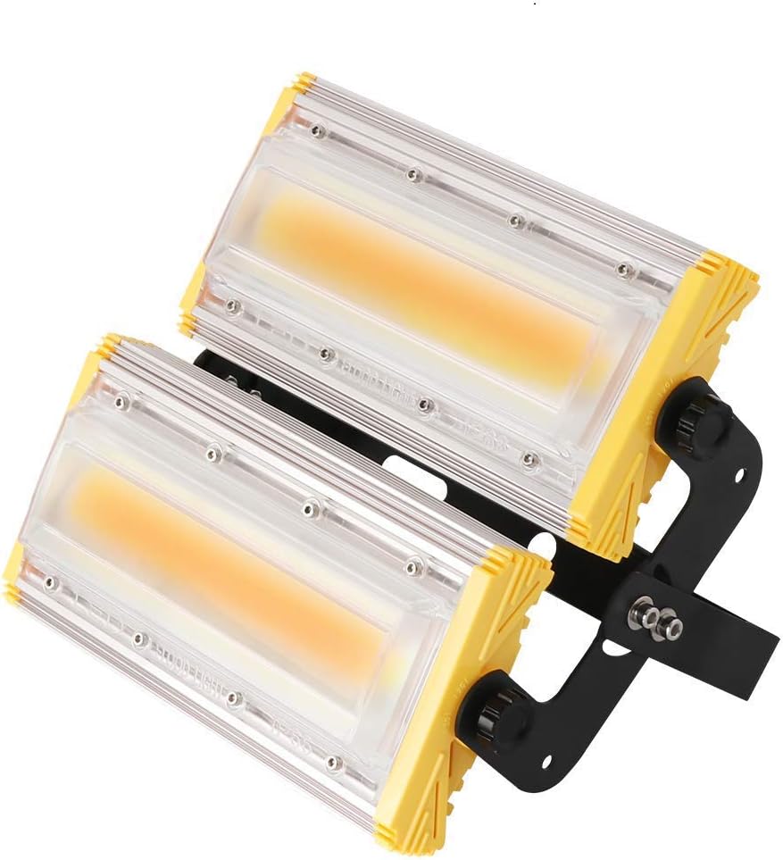 100W LED Floodlight,Super Bright Outdoor Work Light, Outdoor Floodlight for Garage, Garden, Lawn and Yard, IP66 Waterproof, 4000LM,3000K Warm White