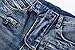Krralinlin Men's Slim Fit Black Stretch Distressed Ripped Skinny Biker Jeans