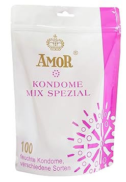 AMOR'Mix Spezial' 100er Pack Markenkondome, für pures Gefühl, hauchzart und extra feucht