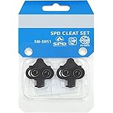 NAACOO SPD Bike Cleats Compatible with Shimano SPD & Look X-Track Pedals for Spinning Indoor Cycling Shoes, Outdoor Mountain Biking, SM-SH51/ SH-56 Clips Optional, Easy Clips & Release
