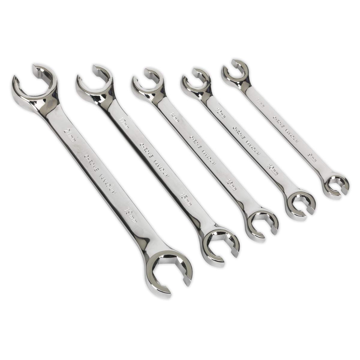 Sealey Ak2651 Flare Nut Spanner Set 5Pc Metric