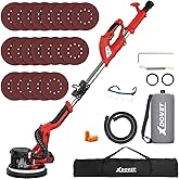 XDOVET 850W Drywall Sander with 20 Sanding Discs,Drywall Sander with Vacuum,6 Variable Speeds from 800 to 1750 RPM,Popcorn Ce
