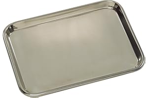 GRAHAM-FIELD Grafco Stainless Steel Instrument Tray, Medium Size, Metal Surgical Mayo Tray for Medical & Dental Use, 3261