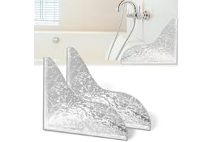 Elfzone Shower Splash Guard - Wavy Design Waterproof Bathroom Barrier, Easy Peel & Stick Installation for Bathtub, Sink & Til