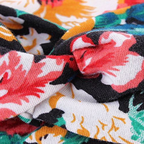 Adecco LLC 6 Pack Women Headband Elastic Turban Floal Style Criss Cross Head Wrap Hair Band (Floral) - Thumbnail 5