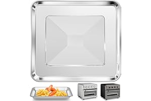 GWY Air Fryer Tray Replacement for Cuisinart TOA-60 TOA-65 TOA-70 Toaster Air Fryer Convection Oven, 12.4 * 11'' Non-stick Mesh Air Fryer Steel Basket Wire Rack Accessories Parts, Dishwasher Safe