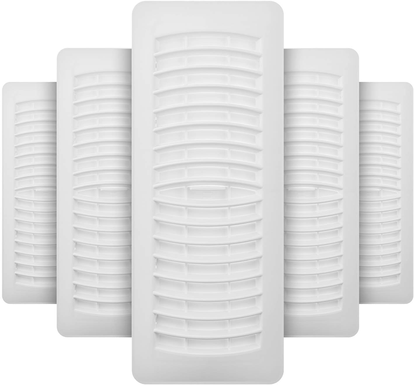 Registers, Grilles & Vents - Imperial RG1458 Louvered Plastic Floor Register, 4x12 Inch, White, 5 Count