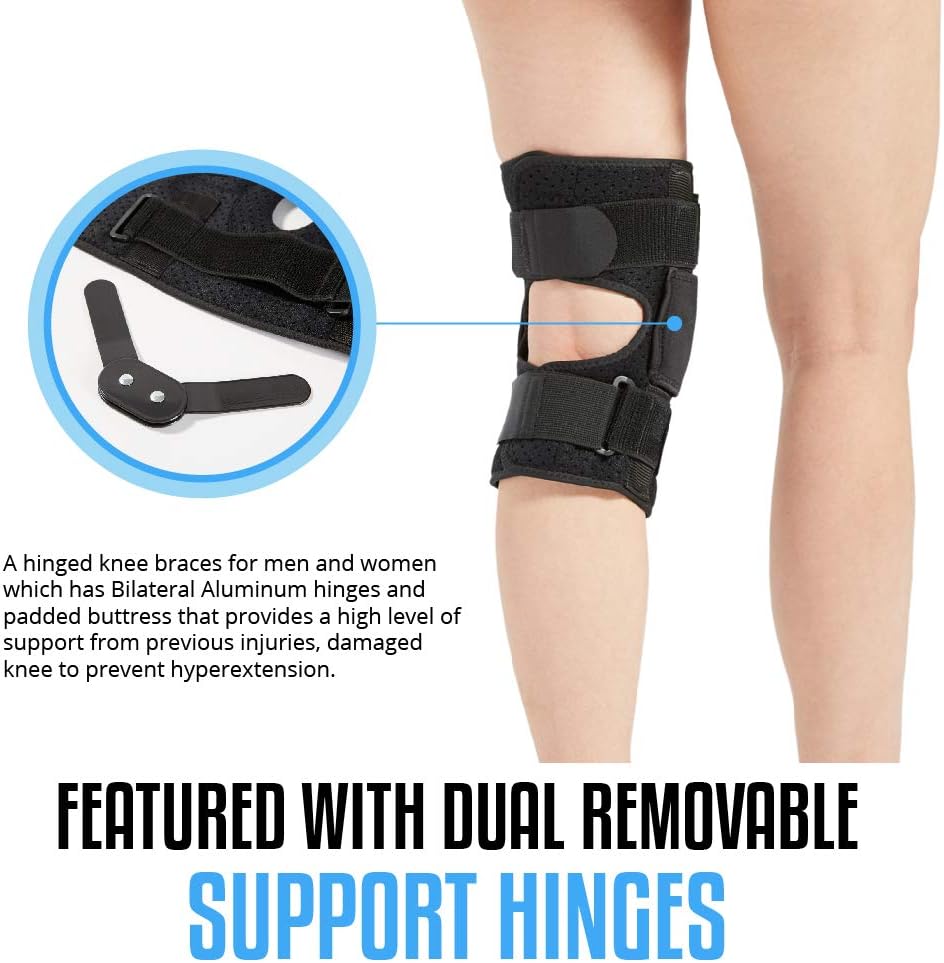 Hinged Knee Brace for Men and Women, Knee Support for Swollen ACL, Tendon, Ligament and Meniscus Injuries: Industrial & Scientific