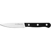 HENCKELS Solution Razor-Sharp 4-inch Compact Chef Knife, German Engineered Informed by 100+ Years of Mastery, Black/Stainless