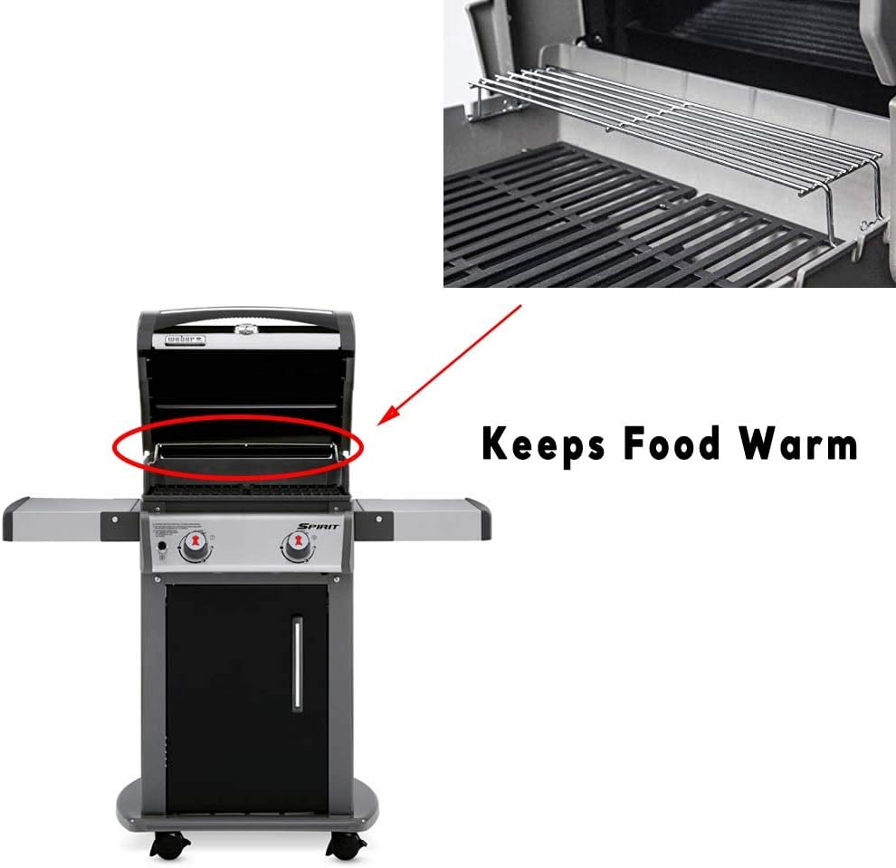 Uniflasy 69866 18 Inch Grill Warming Rack for Weber Spirit 200 Series, Spirit E210 S210 E220 S220 Gas Grills with Up Front Controls (2013 - Newer), Grill Upper Rack Grates for Spirit 200 Grill Parts : Garden & Outdoor