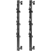 OUTPRIZE Trimmer Rack, 3 Place Heavy Duty Weedeater Rack | For Walls, Open and Enclosed Trailers with Locks, Black Steel