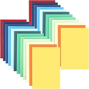 EOOUT 24pcs Colored Notebooks, Journals, Soft Cover, College Ruled, Lined Paper, 5.5"x8.5"Inches, A5 Size, 60 pages, 12 Assorted Colors, Students, Traveler, Kids, Office Supplies, School Supplies