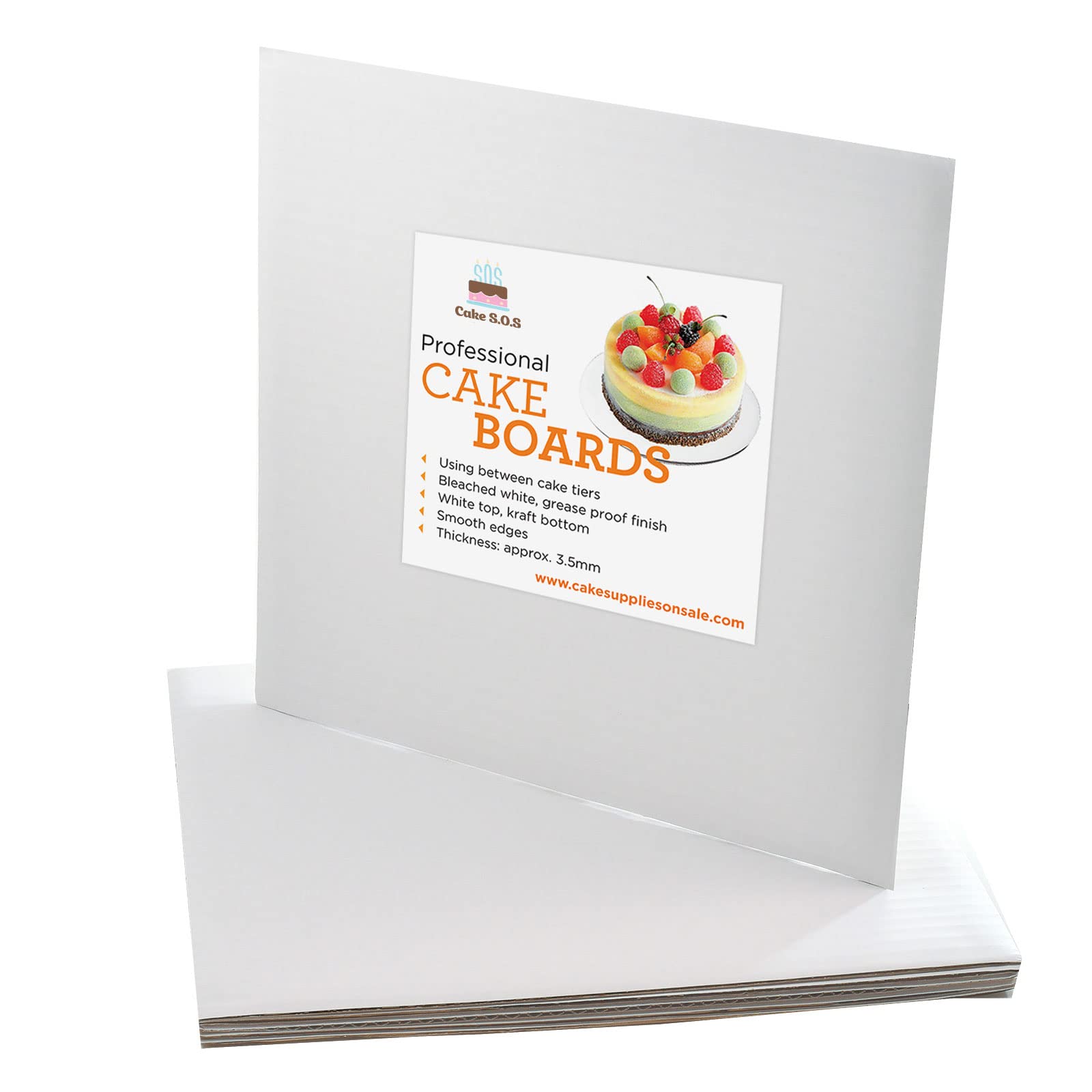 10" Square Coated Cakeboard, 6 ct.