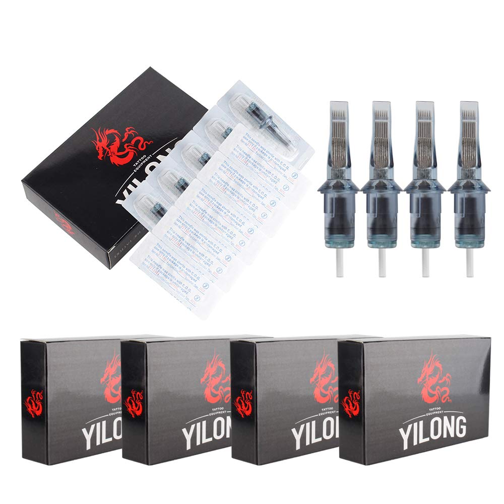 Yilong Disposable Cartridge Tattoo Needles 10 Bugpin Long Taper 20pcs (3RL) Beauty