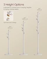 VASAGLE Solid Wood Coat Rack 8 Hooks Cappuccino Beige RCR010K01 view 6