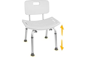 FSA/HSA Eligible, Vaunn Tool-Free Assembly Adjustable Shower Chair Spa Bathtub Seat Bench with Removable Back