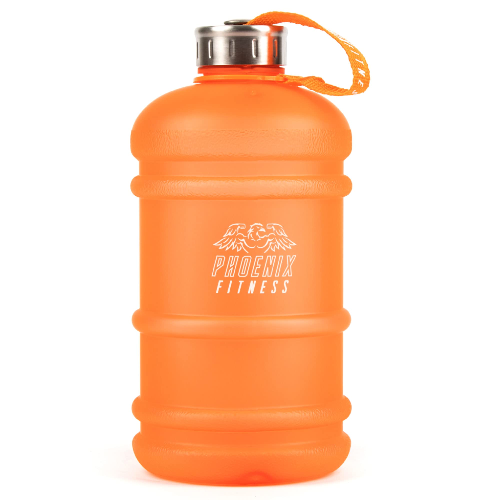 Phoenix Fitness Water Bottle - 2L Drinks Bottle with Leakproof Cap and Carry Strap - Lightweight Bottle for Sports, Gym & Travel - BPA Free & Non Toxic - Orange โ image 1
