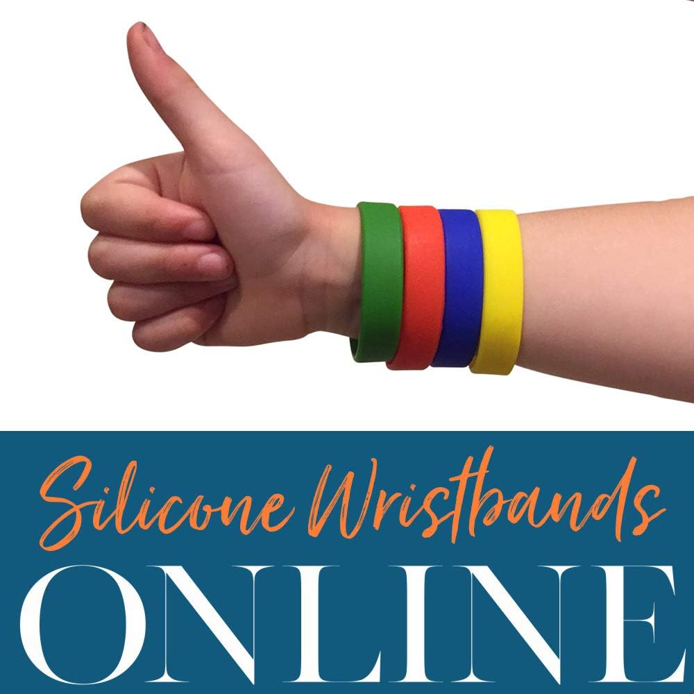 Silicone Wristbands 50 Pack Colours Rubber Wristbands For Kids Non