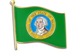 PinMart US State Flag Enamel Lapel Pin