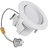 HALO RA 4 inch LED Recessed Light Trim with Adjustable Gimbal, Selectable Lumens and Selectable Color Temperature, Dim-to-War