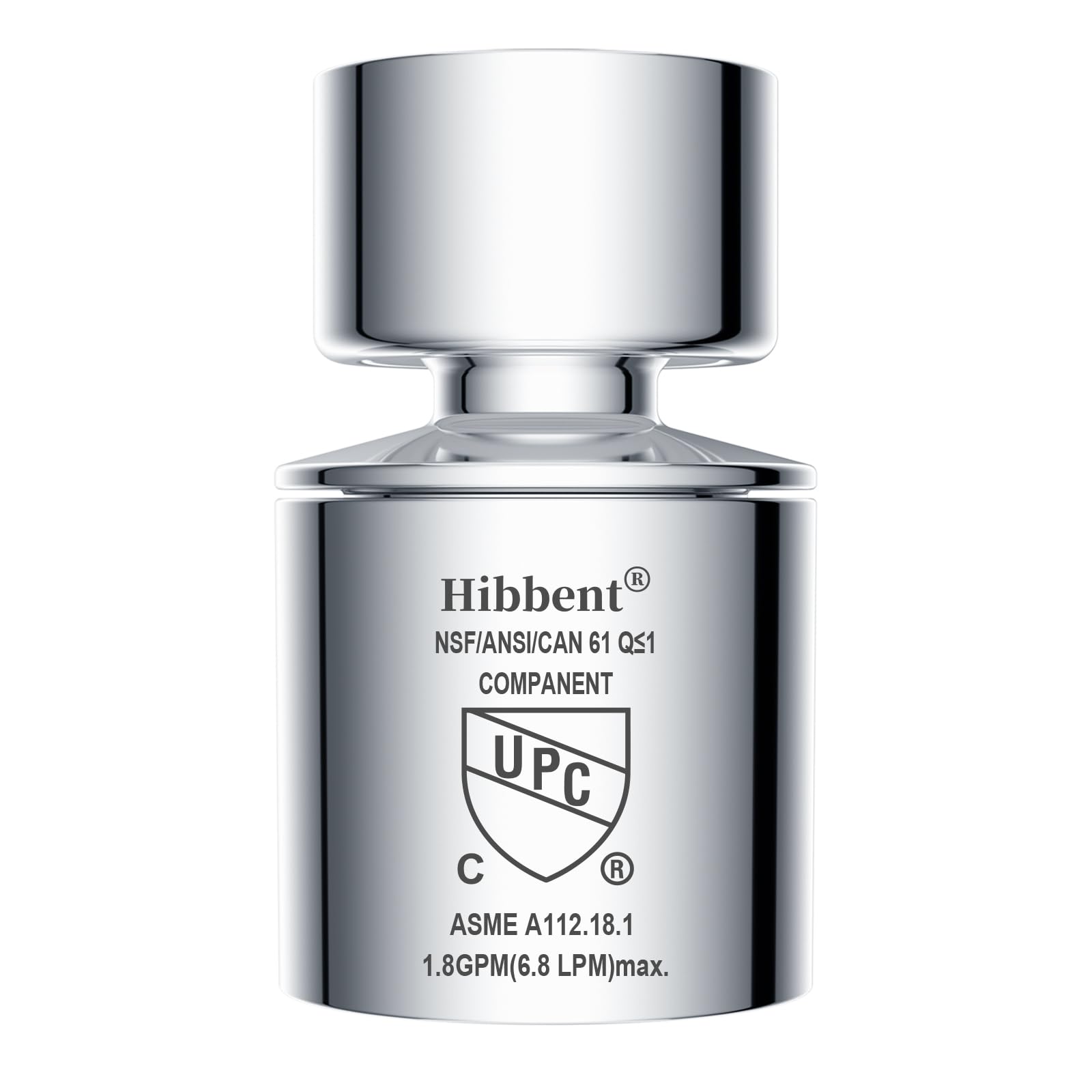 Photo 1 of Hibbent NSF/ANSI/CAN 61 Certified Faucet Aerator, CUPC Certification 360° Swivel Kitchen Sink Aerator, Dual-function Sprayer Faucet Head, Faucet Replacement Part 55/64 Inch Female Thread - Chrome