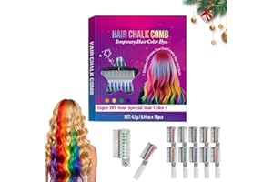 OFY ONLY FOR YOU Festive Fun Hair Chalk Combs,2026 NEW Hair Color Comb Temporary Hair Chalk Comb,8/10 Color Washable Hair Chalk Set Hair Chalk Comb Temporary Bright Washable Hair Color Dye (10 Colors)