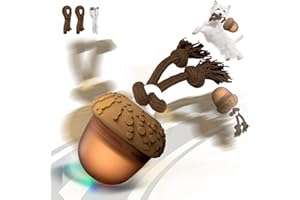 Hanarook Interactive Dog Toys Ball, Dog Rolling Ball with Motion Activated, Electric Automatic Moving Puppy Toy for Small/Medium Puppy Toys to Keep Them Busy (Acorn)