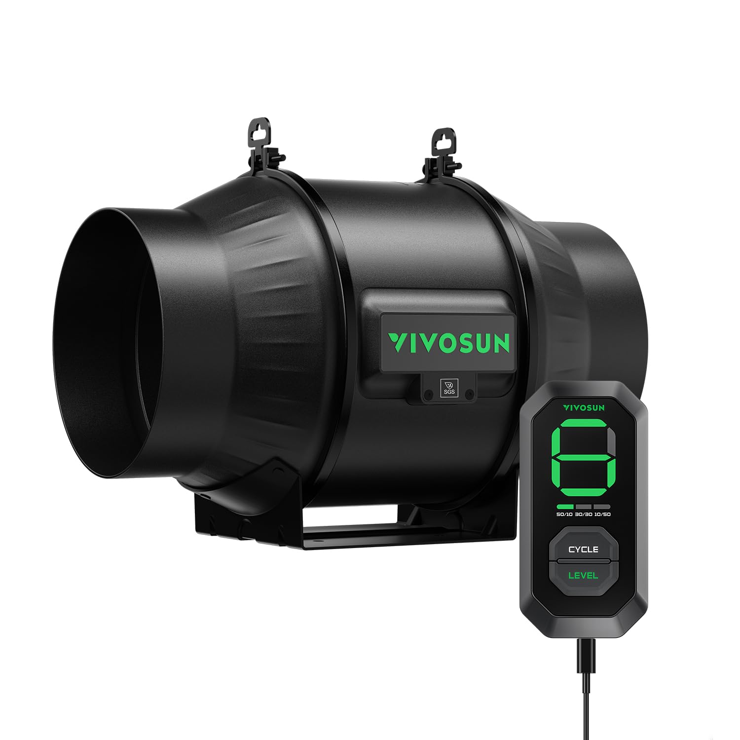 Photo 1 of VIVOSUN T6 6" Inline Fan &Speed Controller, AeroZesh Ventilation Fan with 408 CFM EC Motor for Moisture Prevention during Snowstorm, Ideal for Winter Ventilation, Maintain Airflow During Snowy Day