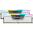 CORSAIR VENGEANCE RGB DDR5 RAM 64GB (2x32GB) 6000MHz CL30 Intel XMP iCUE Compatible Computer Memory - White (CMH64GX5M2B6000C30W)