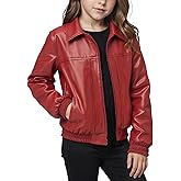 Noomelfish Girls Faux Leather Jackets Kids Motorcycle Bomber Coats Fall Outfits Winter Clothes(5-14 Years)